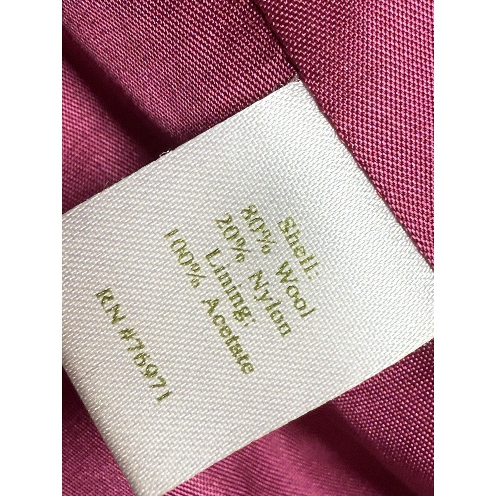 Garnet Hill Jacket Women's Size 6 Pink Wool Blend Peacoat Double Breasted Button - Picture 4 of 6